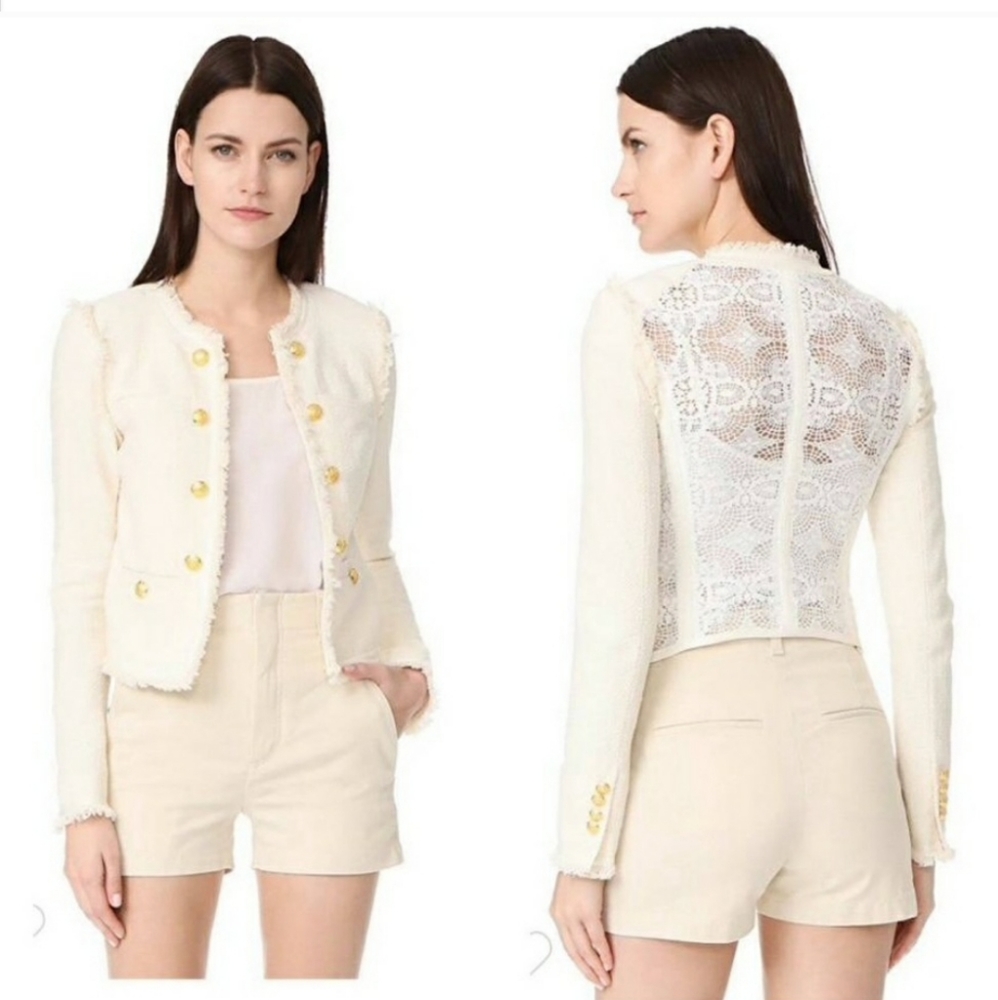 Veronica Beard Betsy blazer Jacket off white, lace Size 6